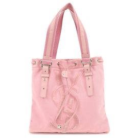 Autre Marque SAINT LAURENT PARIS Kahara Cassandra Canvas Leather Tote Bag 123435