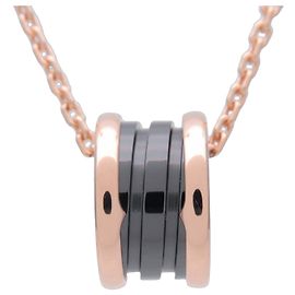 Bulgari Collana BVLGARI B-zero1 K18PG 750PG Oro Rosa Ceramica Nera