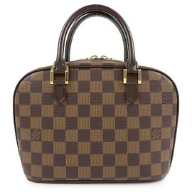 Louis Vuitton Saleya Mini Damier Ebene Canvas Leather Hand Bag
