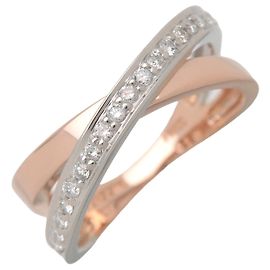 Autre Marque Anello VENDOME AOYAMA Diamante PT900 750PG Platino Oro Rosa US5.5-6