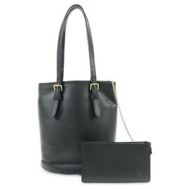 Louis Vuitton Epi Petit Bucket PM Shoulder Bag Noir M58992