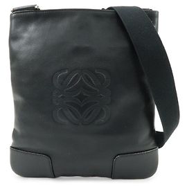 LOEWE Borsa a tracolla Anagram in pelle di vitello Borsa a tracolla Black