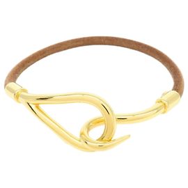 Hermès Bracciale HERMES Jumbo Choker in pelle Brown Gold