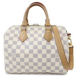 Louis Vuitton Damier Azur Speedy Bandouliere 25 Boston Bag N40608