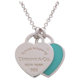 Tiffany & Co Collar Return to Tiffany Mini Double Heart Tag SV925