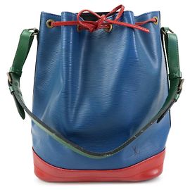 Borsa a tracolla Louis Vuitton Epi Noe Tricolor Blu Verde Rosso M44082