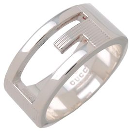 GUCCI Anello G Ring Cut Out SV925 Argento #9 US4.5 EU48 HK9.5