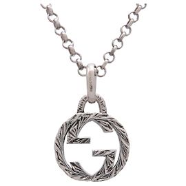 GUCCI Interlocking G Arabesque Halskette SV925 Silver