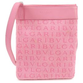 Bulgari Borsa a tracolla e a spalla BVLGARI Logomania in tela e pelle Rosa