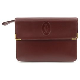 Bolso de mano Cartier Must de Cartier de piel Bordeaux