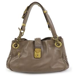 BOTTEGA VENETA Borsa a mano e a tracolla in pelle Intrecciato Marrone 162114