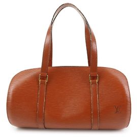 Borsa a mano Louis Vuitton Soufflot in pelle Epi Kenya Brown M52223