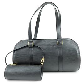 Borsa a tracolla e pochette Louis Vuitton Epi Soufflot Noir M52222