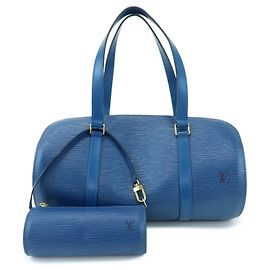 Borsa a tracolla e pochette Louis Vuitton Epi Soufflot Toledo Blue M52225