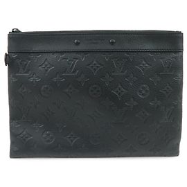 Louis Vuitton Monogram Shadow Leather Pochette To-Go Clutch Bag M81570