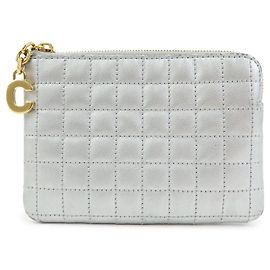 Céline CELINE Monedero de piel C Charm Plata Metalizado