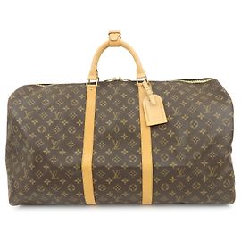 Louis Vuitton Monogram Keep All 60 Boston Bag Brown M41422
