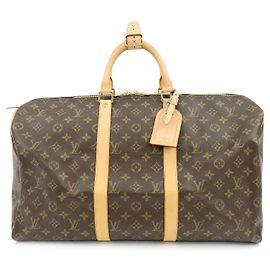 Louis Vuitton Monogram Keep All 50 Boston Bag Brown M41426
