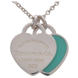 Tiffany & Co Return to Tiffany Mini Double Heart Tag Halskette SV925