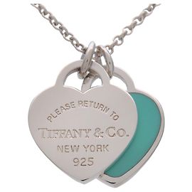 Tiffany & Co Collar Return to Tiffany Mini Double Heart Tag SV925