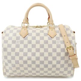 Louis Vuitton Damier Azur Speedy Bandouliere 30 Boston Bag N40592