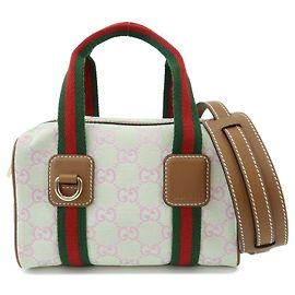 Borsa Mini Boston 2Way GUCCI Sherry Interlocking G Canvas Leather 856055