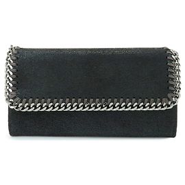 Stella Mc Cartney STELLA MCCARTNEY Portafoglio lungo con patta Falabella in ecopelle Nero