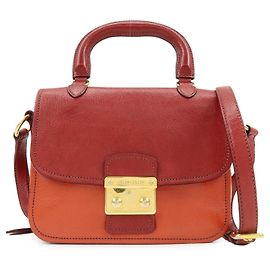 Borsa 2Way in pelle Madras Miu Miu Borsa a mano Borsa a tracolla Rosso Arancio