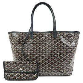 Borsa Tote GOYARD Saint Louis PM PVC Leather Tote Bag Hand Bag Nero Marrone