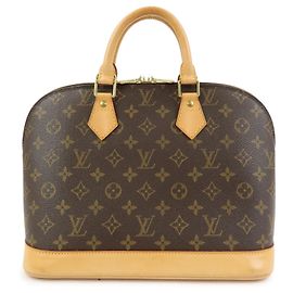 Borsa a mano Louis Vuitton Monogram Alma Canvas Leather Brown M51130