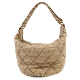 Borsa a tracolla e borsa a mano CHANEL Wild Stich in pelle di vitello Beige Metallic Pink