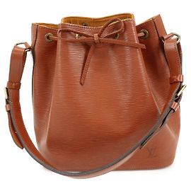 Bolso de hombro Louis Vuitton Epi Petit Noe Kenya Brown M44103