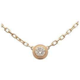 Cartier D'amour 1P Diamantenhalskette SM 0.09ct K18 750YG Gelbgold