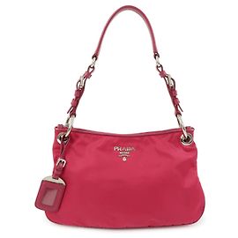 Bolso de hombro y bolso de mano PRADA Logo de nylon y piel Rosa