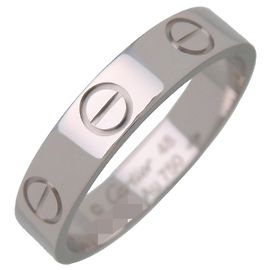Cartier Mini Love Ring K18 750WG Weißgold #48 US4.5 EU48 HK9.5