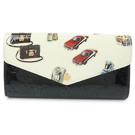 Louis Vuitton Monogram Vernis Portefeuille Sarah Stickers Noir M50371