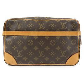 Louis Vuitton Monogram Compiegne 28 Pouch Clutch Bag Brown M51845