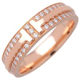 Anillo Tiffany & Co T Narrow Full Pave Diamantes 750PG Oro Rosa US6