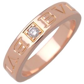 Bulgari Anillo BVLGARI BVLGARI Double Logo 1P Diamante 750PG US4.5-5 AN854185