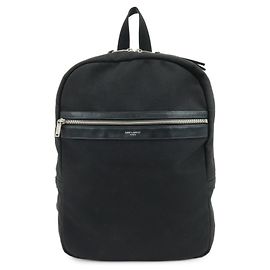 Autre Marque SAINT LAURENT PARIS Mochila para Laptop Sac City em Lona e Couro 533232