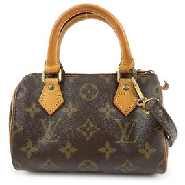Autre Marque Louis Vuitton Monogram Mini Speedy Shoulder Hand Bag Brown M41534