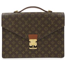 Louis Vuitton Monogram Port‑Documents Bandoulière Brown M53338