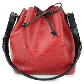 Borsa a tracolla Louis Vuitton Epi Petit Noe Noir Castilian Red M44172
