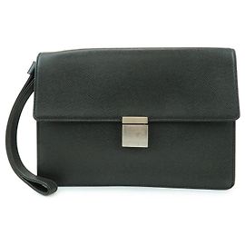 Borsa a pochette Louis Vuitton Selenga in pelle Taiga Ardoise M30782