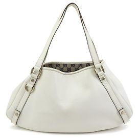 Borsa Tote Gucci Abbey in pelle Borsa a Tracolla Borsa a Mano White 130736
