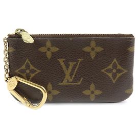 Louis Vuitton Monogram Pochette Cles Coin Case Key Case Brown M62650