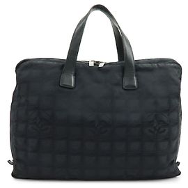 CHANEL New Travel Line Borsa briefcase in nylon e pelle Nera A15974