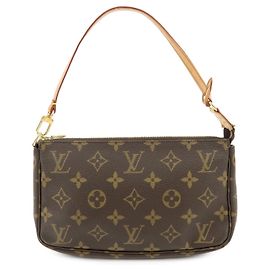 Louis Vuitton Monogram Pochette Accessoires Pouch Hand Bag Brown M51980