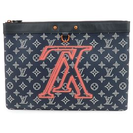 Louis Vuitton Monogram Ink Upside Down Pochette Apollo Navy M62905
