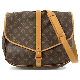 Louis Vuitton Monogram Saumur 35 Shoulder Bag Brown M42254